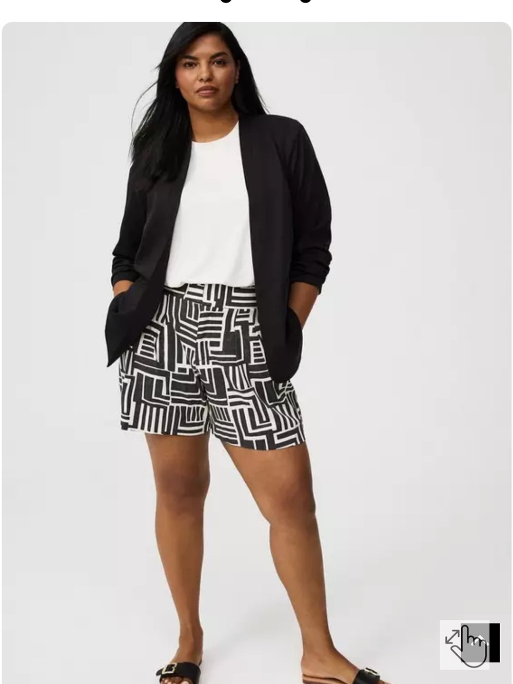 Torrid Black Challis Blazer - Size 2